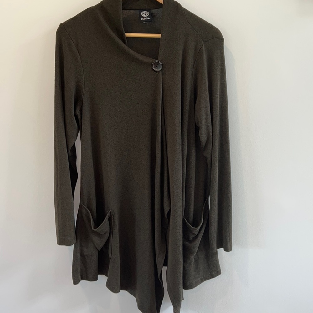 BOBEAU One-Button Cardigan